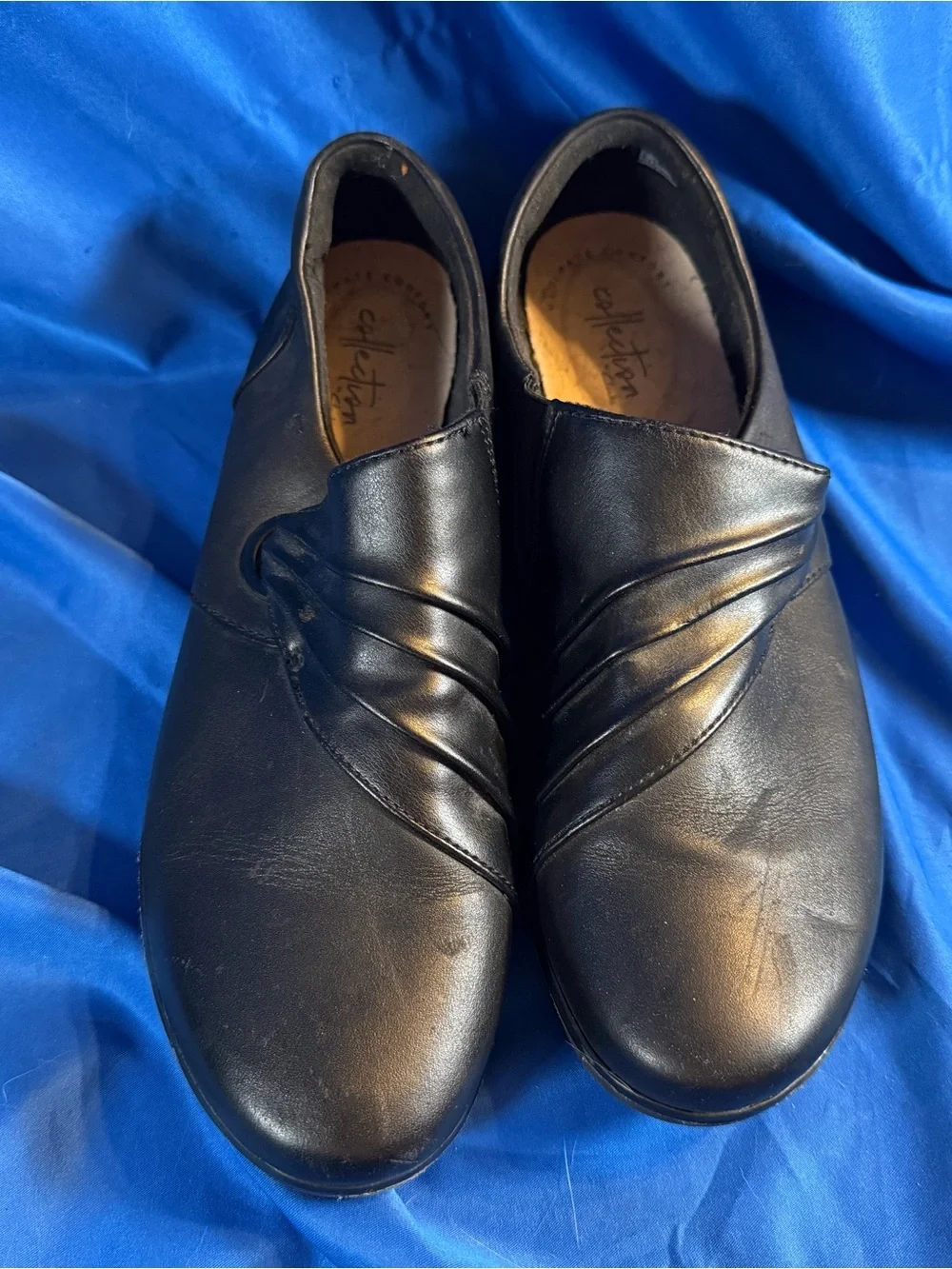 Clarks Black Slip-On Casual Shoe